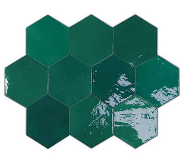 Настенная плитка Zellige Hexa Emerald Глазурованная (122086) 10.8x12.4 от WOW (Испания) в Москве