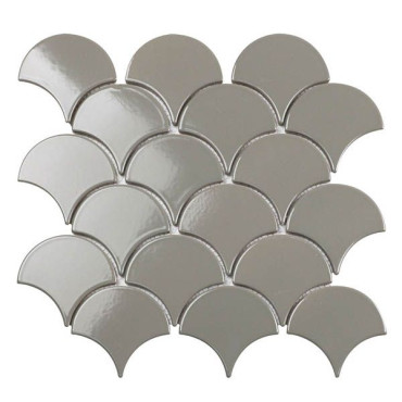 Мозаика Fan Shape Dark Grey Glossy (BF1312) 29.3x27.4x6 от StarMosaic (Китай) в Москве