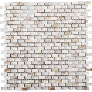 Мозаика Tribal Pearl White (1x2) 28.6x28.3 от L'Antic Colonial (Испания) в Москве