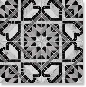 Керамогранит Via Appia Cilena Negro 43.5x43.5 от Vives Ceramica (Испания) в Москве