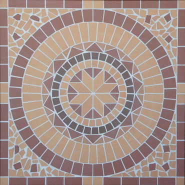 Панно мозаичное Round/Круг клинкерное (на сетке) 100x100 от Ecoclinker (Россия) в Москве