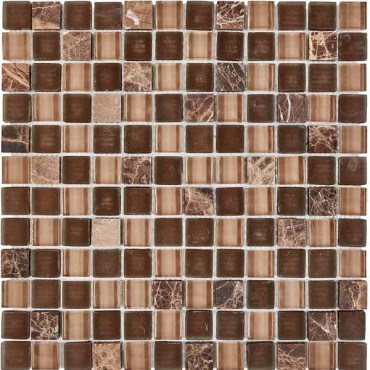 Мозаика PIX 723 из мрамора и стекла (23x23) 30x30 от Pixmosaic (Китай) в Москве