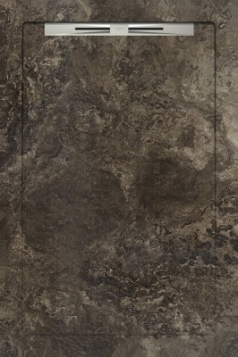 Керамический душевой поддон FOSSIL BROWN - SLOPE LINE 120 80x120 от Aquanit (Турция) в Москве