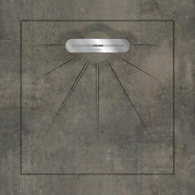 Керамический душевой поддон BETON ANTHRACITE - MULTI LINEAR MASSIVE 90 90x90 от Aquanit (Турция) в Москве
