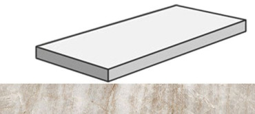 Угловая ступень SENSI GEMS ANG. TOP SX TAJ MAHAL левая (PF60005662) 32x120x4.5x2 от ABK Ceramiche (Италия) в Москве