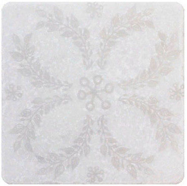 Декор WHITE MARBLE Motif №5 белый 10x10 от Stone4Home (Турция) в Москве