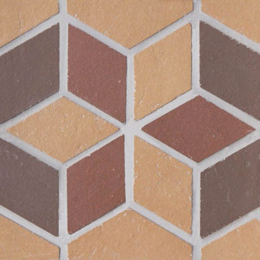 Вставка мозаичная Flower/Цветок из клинкера (на сетке) 15x15 от Ecoclinker (Россия) в Москве