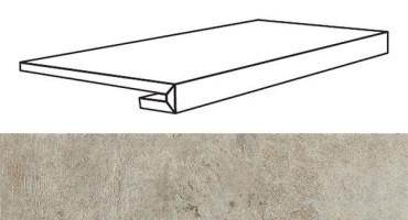 Фронтальная ступень с капиносом REX LA ROCHE ECRU GRADINO (742253) 33x120x3 от REX Ceramiche (Италия) в Москве