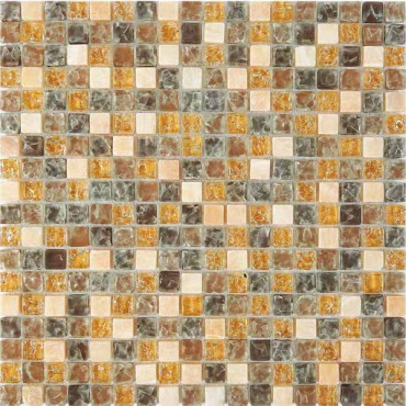 Мозаика PIX704 из оникса и стекла (15x15) 30x30 от Pixmosaic (Китай) в Москве