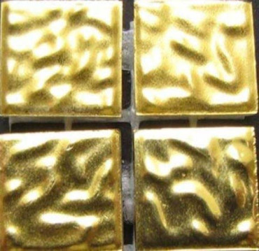 Мозаика Gold 20.FOGS формованное желтое гофрированное 2x2 от Irida (Китай) в Москве