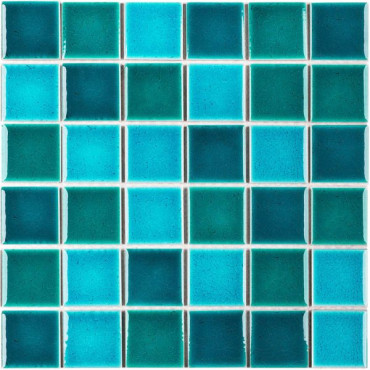 Мозаика Crackle Green Mixed Glossy (LWWB83333) (48x48) 30.6x30.6x6 от StarMosaic (Китай) в Москве