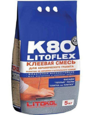 Клей Litoflex K80 серый (5кг) от Litokol (Россия) в Москве