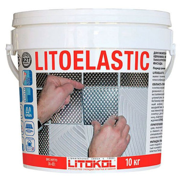 Клей Litoelastic (A)+(B) белый (ведро 9кг+ведро 1кг) от Litokol (Россия) в Москве