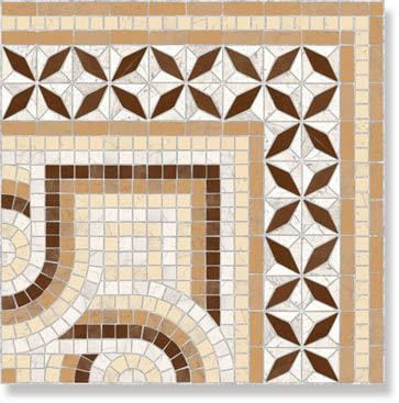 Декор Via Appia Cant. Paxos Marron 43.5x43.5 от Vives Ceramica (Испания) в Москве