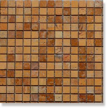 Мозаика Marble Travertino Giallo (1.5x1.5) 30.5x30.5 от Art&Natura (Италия) в Москве