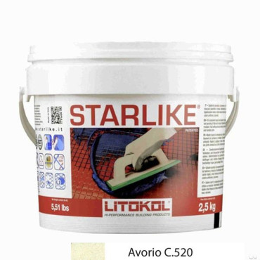Litochrom Starlike C 520 слоновая кость (2,5 кг) от Litokol (Россия) в Москве