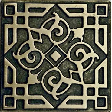 Декор SILVO-25 вставка ORIENT латунная 5x5 от BronzoDecor (Россия) в Москве