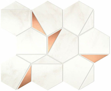 Мозаика Marvel Shine Calacatta Delicato Gold Hex Shiny (A4WT) 25.1x29 от Atlas Concorde (Италия) в Москве