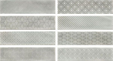 Настенная плитка DECOR OPAL GREY (8 видов) 7.5x30 от Cifre Ceramica (Испания) в Москве
