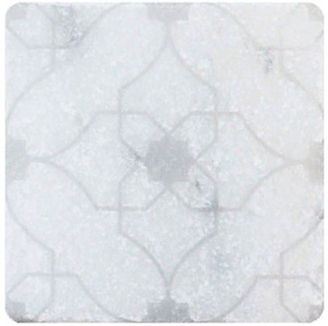 Декор WHITE MARBLE Motif №7 белый 10x10 от Stone4Home (Турция) в Москве
