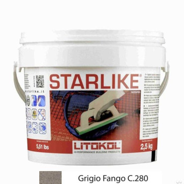 Litochrom Starlike C.280 серый (2,5 кг) от Litokol (Россия) в Москве