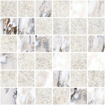 Мозаика Marble-Stone Белый Матовый-Лапп. Ректификат (5х5) (K9498838R001VTE0) 30x30 от Vitra (Турция) в Москве