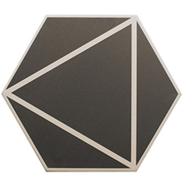 Керамогранит FANCY LINES GRAPHITE (127018) 20x23 от DNA Tiles (Испания) в Москве