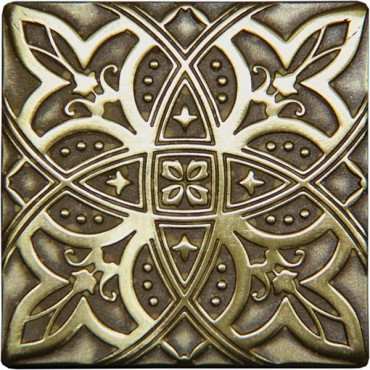 Декор BRONZO-25 вставка ZODIAC латунная 5x5 от BronzoDecor (Россия) в Москве