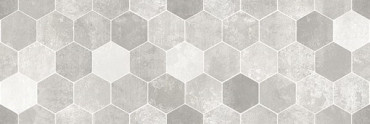 Настенная плитка Гексацемент Декор Серый 1064-0294 20x60 от Lasselsberger Ceramics (Россия) в Москве