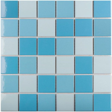 Мозаика Light Blue Mix Glossy (WB43388) (48x48) 30.6x30.6x6 от StarMosaic (Китай) в Москве