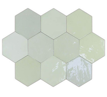 Настенная плитка Zellige Hexa Mint Глазурованная (122083) 10.8x12.4 от WOW (Испания) в Москве
