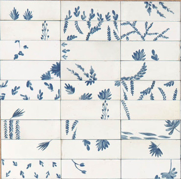 Керамогранит Rice Bianco dec Leaf lux (M96T) 5x15 от Marazzi Italy (Италия) в Москве