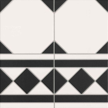 Декор Oxford Negro Cenefa 33.3x33.3 от Realonda Ceramica (Испания) в Москве