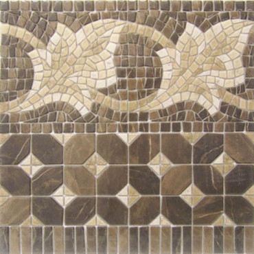 Бордюр Cenefa Midas Marron 43.5x43.5 от Vives Ceramica (Испания) в Москве