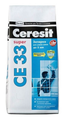 Затирка Ceresit CE33 для швов 1-6 мм внутри и снаружи Антрацит 13 5кг от Ceresit (Россия) в Москве