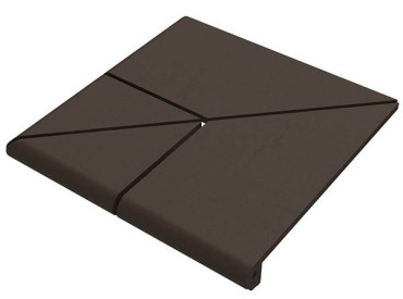 Угловая ступень Natural Brown/Коричневый клинкерная 4х составная 2сорт 33x33 от Ecoclinker (Россия) в Москве