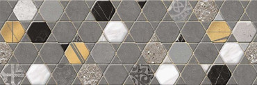 Настенная плитка CEMENTO ASH CRYSTAL DEC 30x90 от Gravita (Индия) в Москве