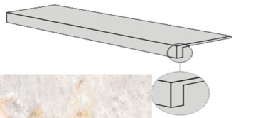 Фронтальная ступень SENSI GEMS GRAD.TOP CRYSTAL RET (PF60005705) 32x120x4.5x2 от ABK Ceramiche (Италия) в Москве