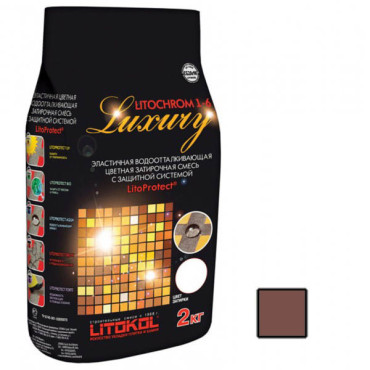 Затирка для швов LITOCHROM 1-6 LUXURY С.500 красно-кирпичная затирочная смесь (2 кг) от Litokol (Россия) в Москве
