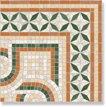 Декор Via Appia Cant. Paxos Verde 43.5x43.5 от Vives Ceramica (Испания) в Москве