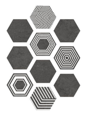 Керамогранит PIER17 Hexa Zinc (10 вариаций рис.) 23.2x26.7 от ITT Ceramic (Испания) в Москве