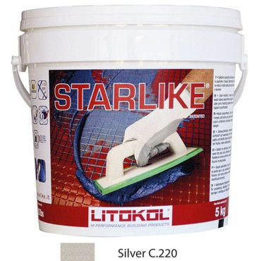 Litochrom Starlike C.220 светло-серый (5 кг) от Litokol (Россия) в Москве