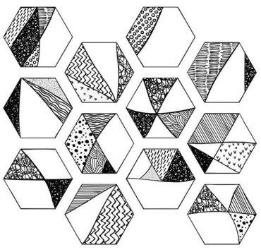 Керамогранит COMIC Hexa (12 вариаций рис.) 23.2x26.7 от ITT Ceramic (Испания) в Москве