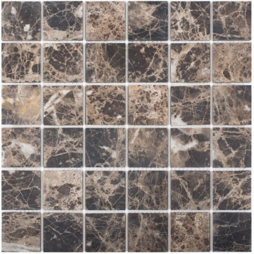 Мозаика PIX303 Dark Emperador из мрамора (48x48) 30.5x30.5x6 от Pixmosaic (Китай) в Москве
