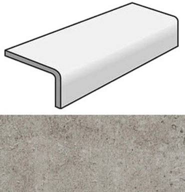 Фронтальная ступень с капиносом REX LA ROCHE GREY EL.ELLE R11 (742250) 15x30x4 от REX Ceramiche (Италия) в Москве