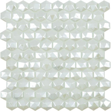 Мозаика Hex Diamond № 350D (на сетке) белый 30.7x31.7 от Vidrepur (Испания) в Москве