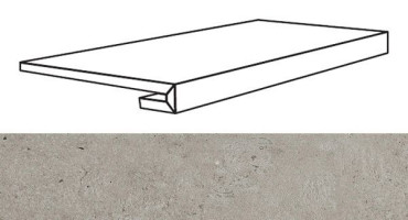 Фронтальная ступень с капиносом REX LA ROCHE GREY GRADINO (742254) 33x120x3 от REX Ceramiche (Италия) в Москве