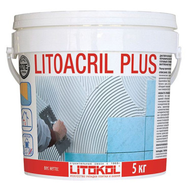 Клей Litoacril PLUS белый (ведро 5кг) от Litokol (Россия) в Москве