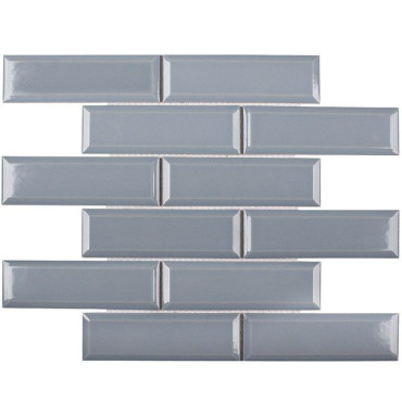 Мозаика Metro Bluish-Grey Glossy (KM41843) (4.5х14.5) 28.7x29.5x6.5 от StarMosaic (Китай) в Москве