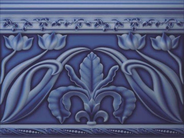 Бордюр Cenefa Lirios azul 15x20 от Decoramia (Испания) в Москве